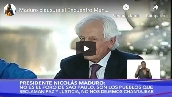 Maduro clausura el Encuentro Mundial Antiimperialista en el Parque Los Caobos, 24 enero 2020 (+Video)