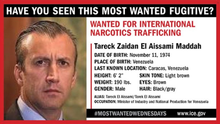 Tarek El Aissami está buscado en EEUU por narcotráfico y sus nexos con Hezbollah