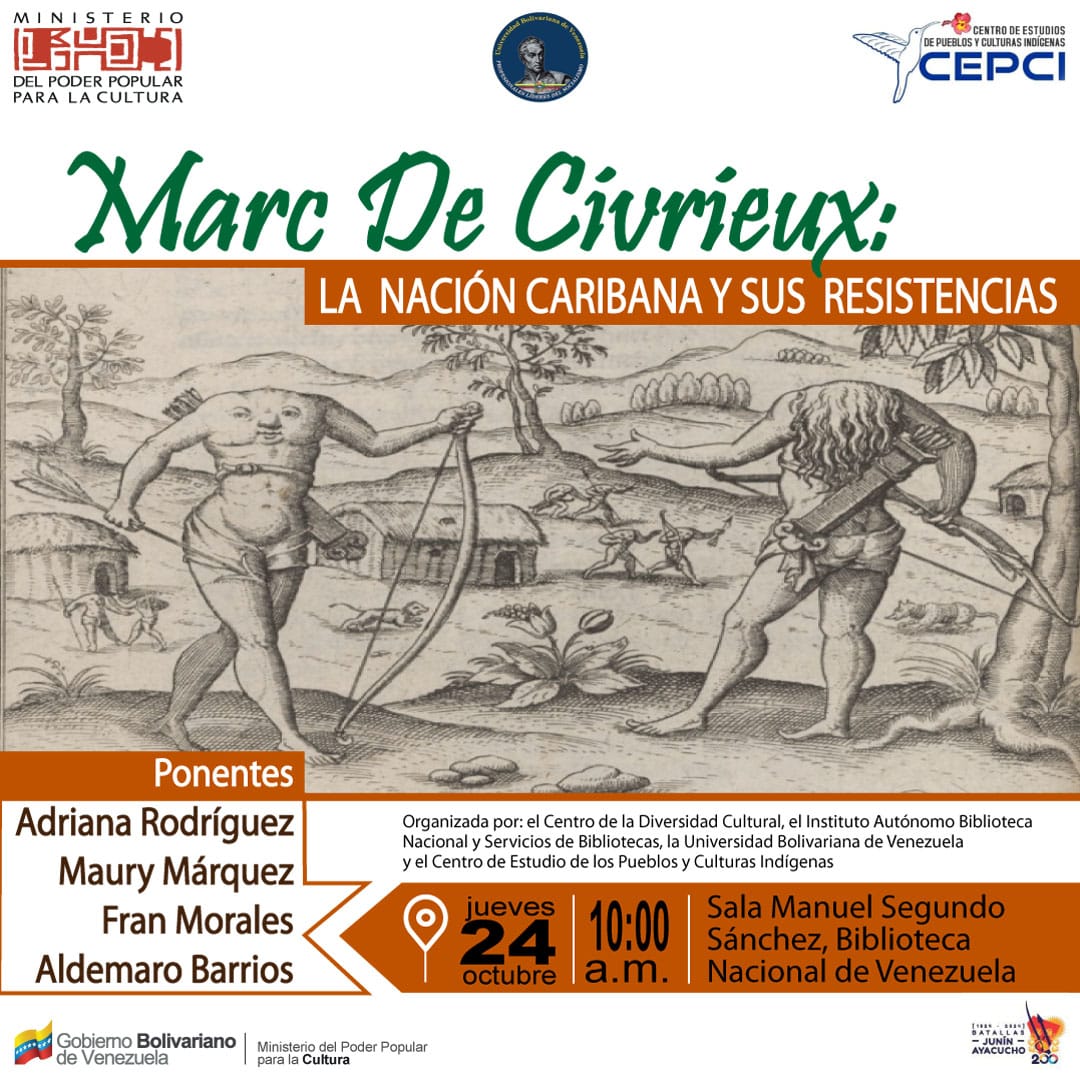 Conversatorio sobre Jean Marc de Civrieux en la Biblioteca Nacional de Venezuela...