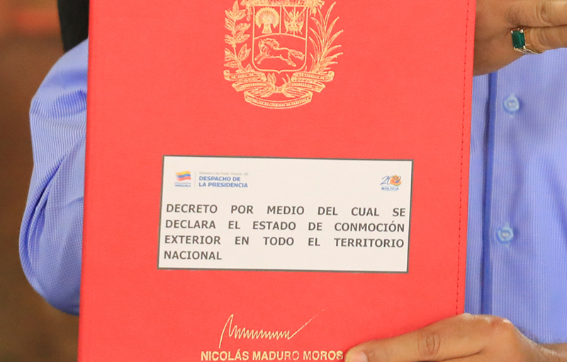 Maduro suscribió Decreto de Conmoción Externa en Venezuela