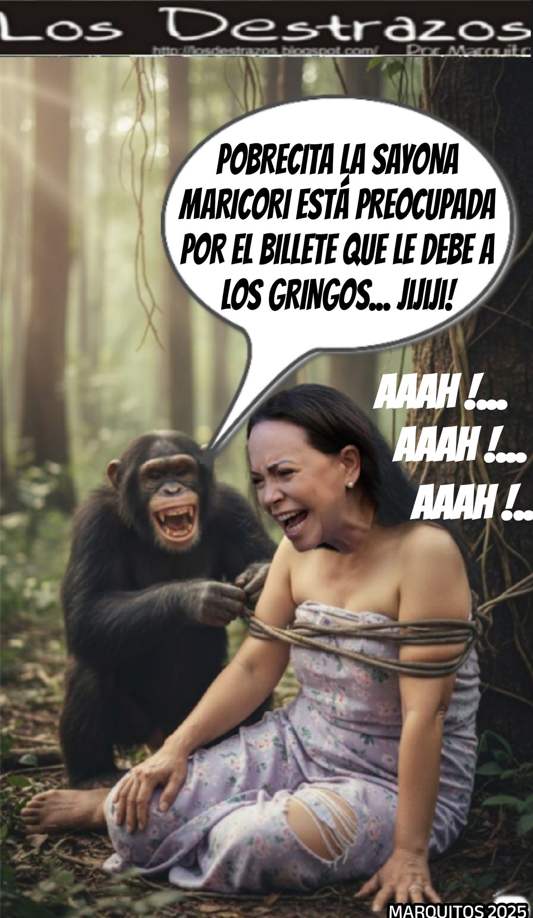 Los Destrazos por MARQUITOS: La Sayona MARICORI no tiene un mono con los gringos sino un King Kong...
