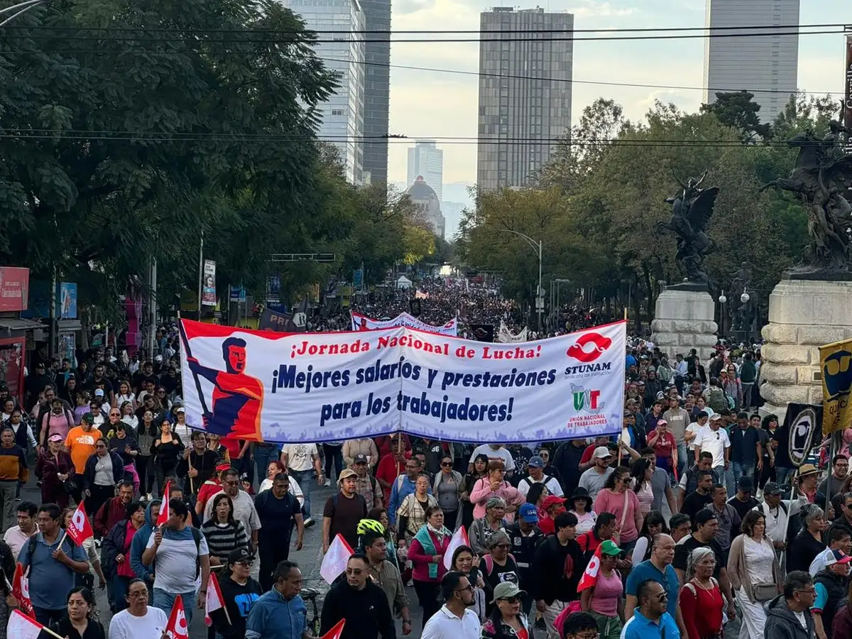 Sindicatos mejicanos se movilizan en defensa de la soberanía nacional y ante a amenazas a Cuba y Venezuela...